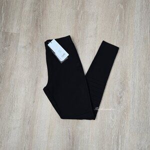 Ruti Moto Ponte Leggings 00 Black Rayon Blend Minimal New With Tags + Flaw $159